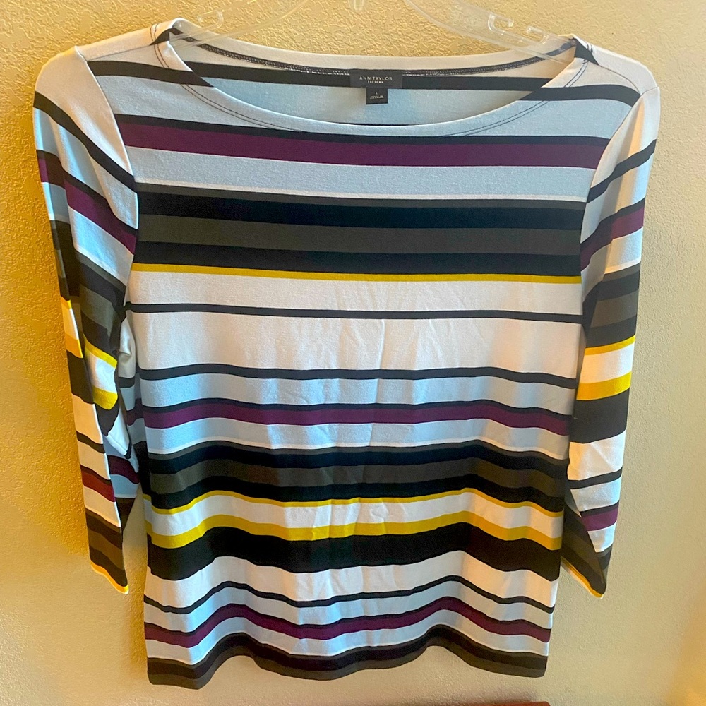 Ann Taylor Top. Worn once. 3/4 sleeve. Size L Super soft!